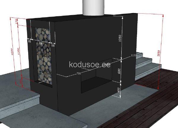 CMA lõõristikuga kamin Erliko